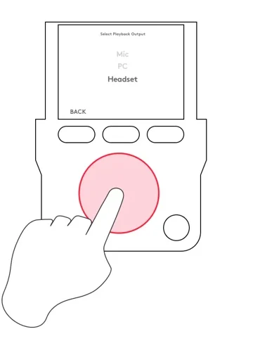 3. Press the wheel to select.