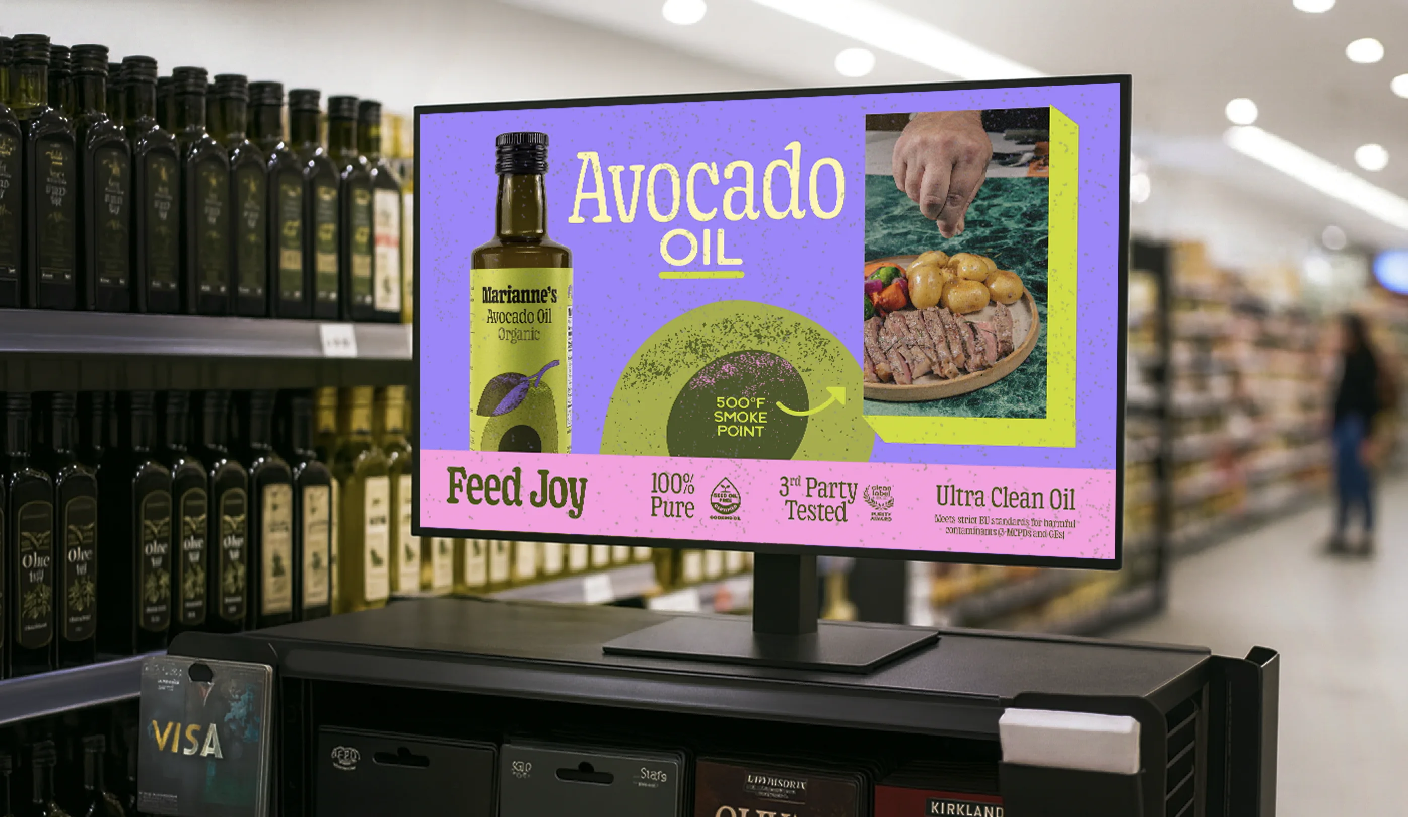 Retail screen, spec.