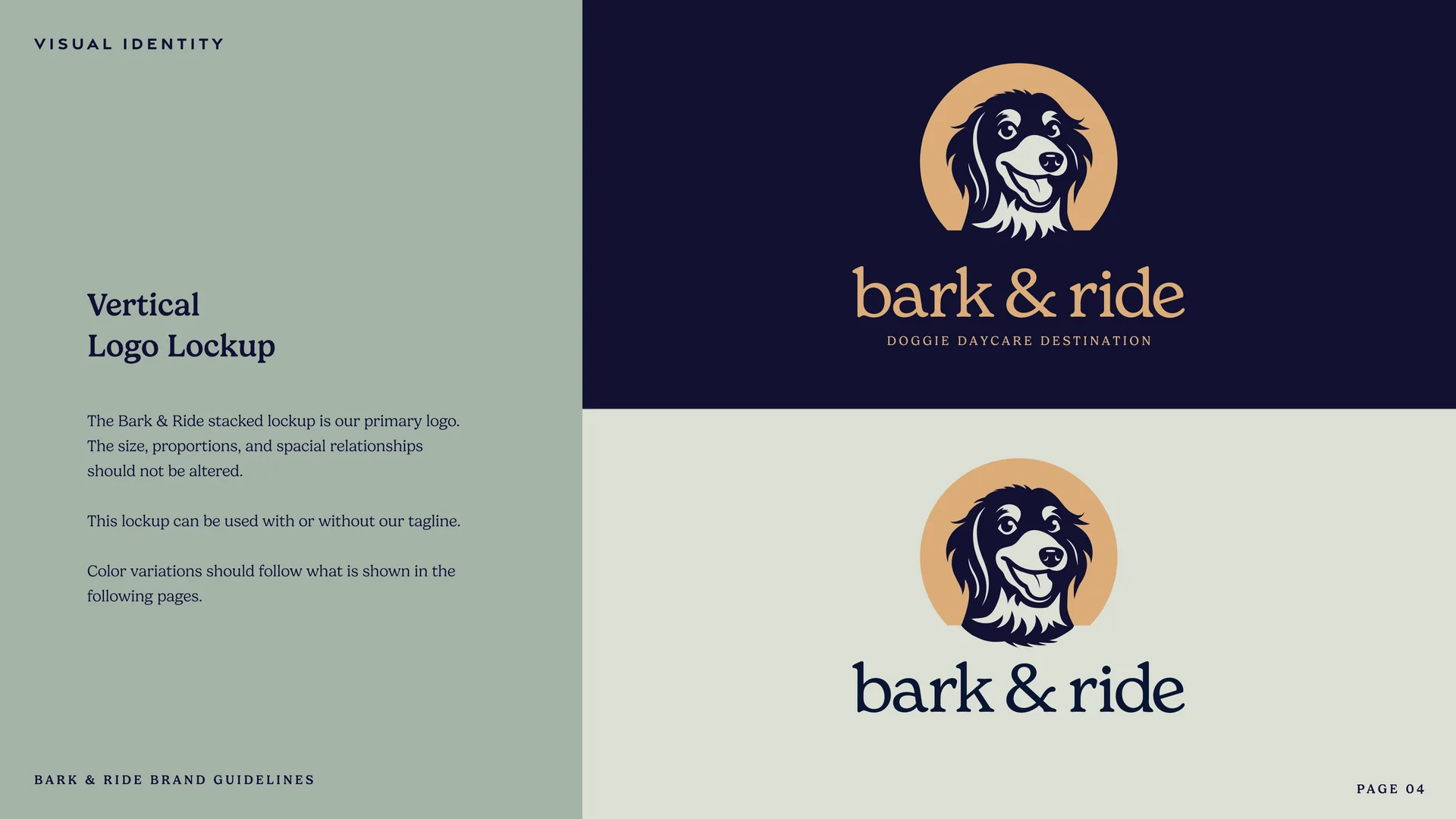 Vertical logo lockup and colourways.