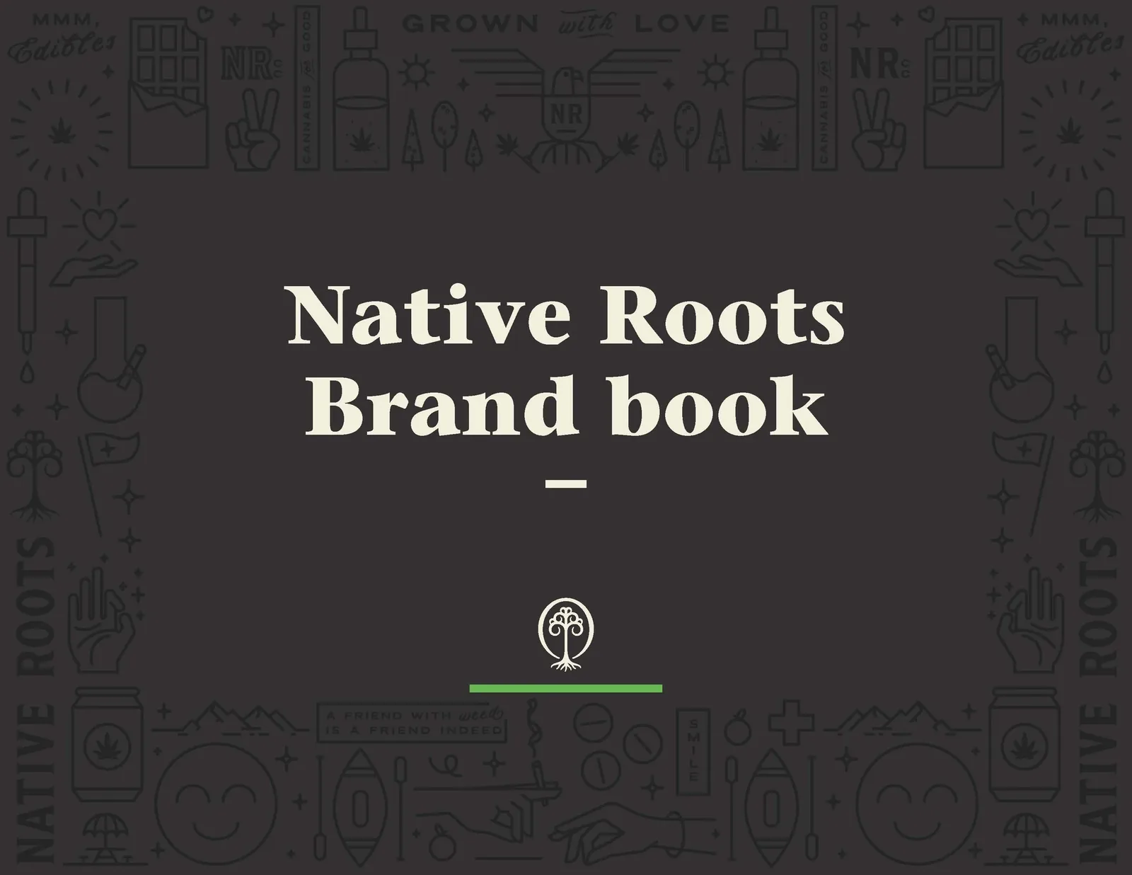 Native Roots brand book, spread 1 of 16