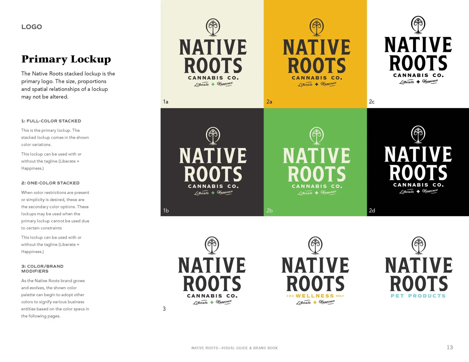 Native Roots brand book, spread 2 of 16