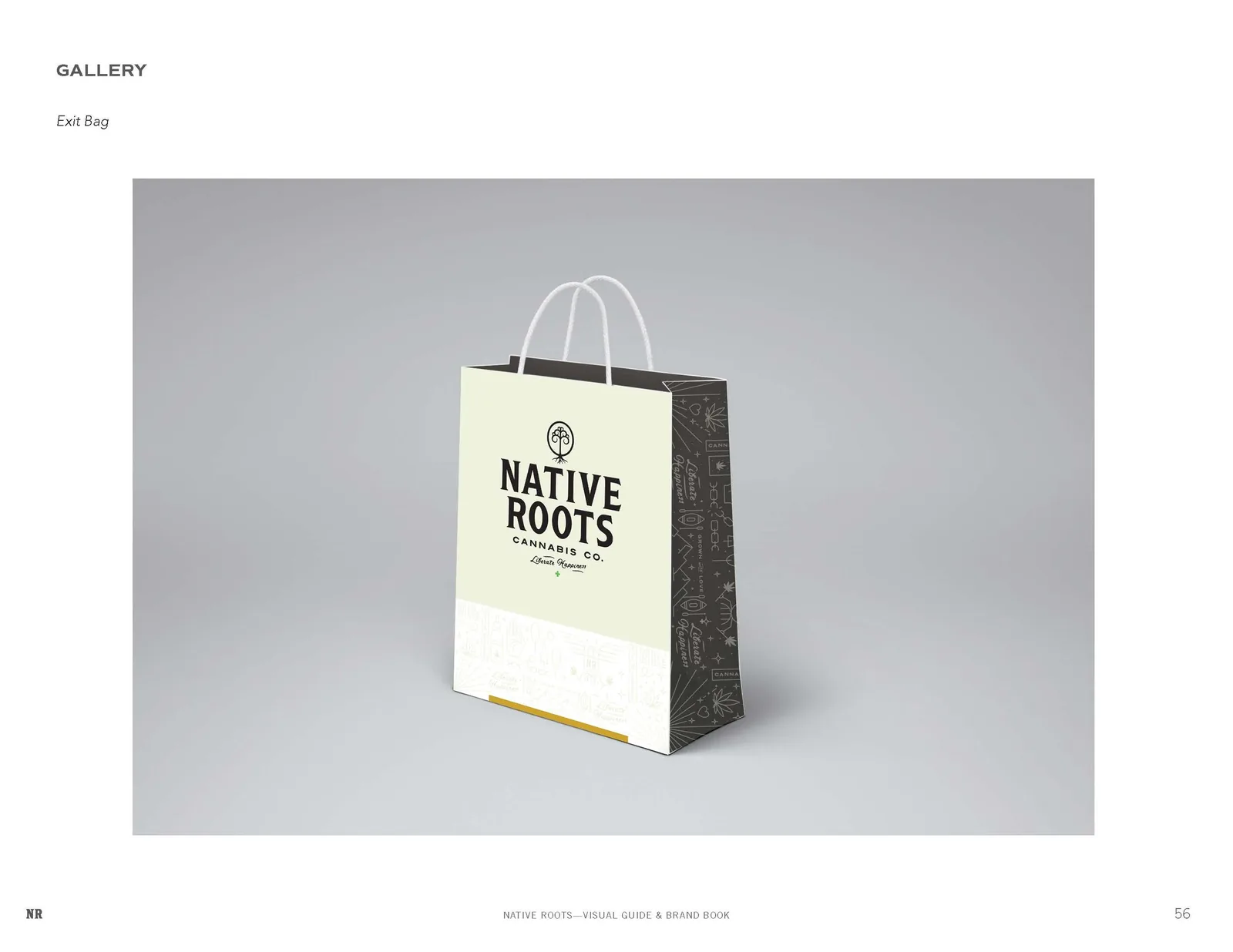 Native Roots brand book, spread 14 of 16