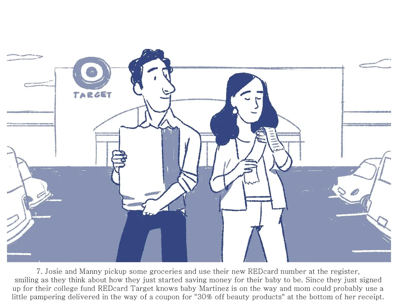 Storyboard 7 of 8: the Martinez family from first news to first birthday