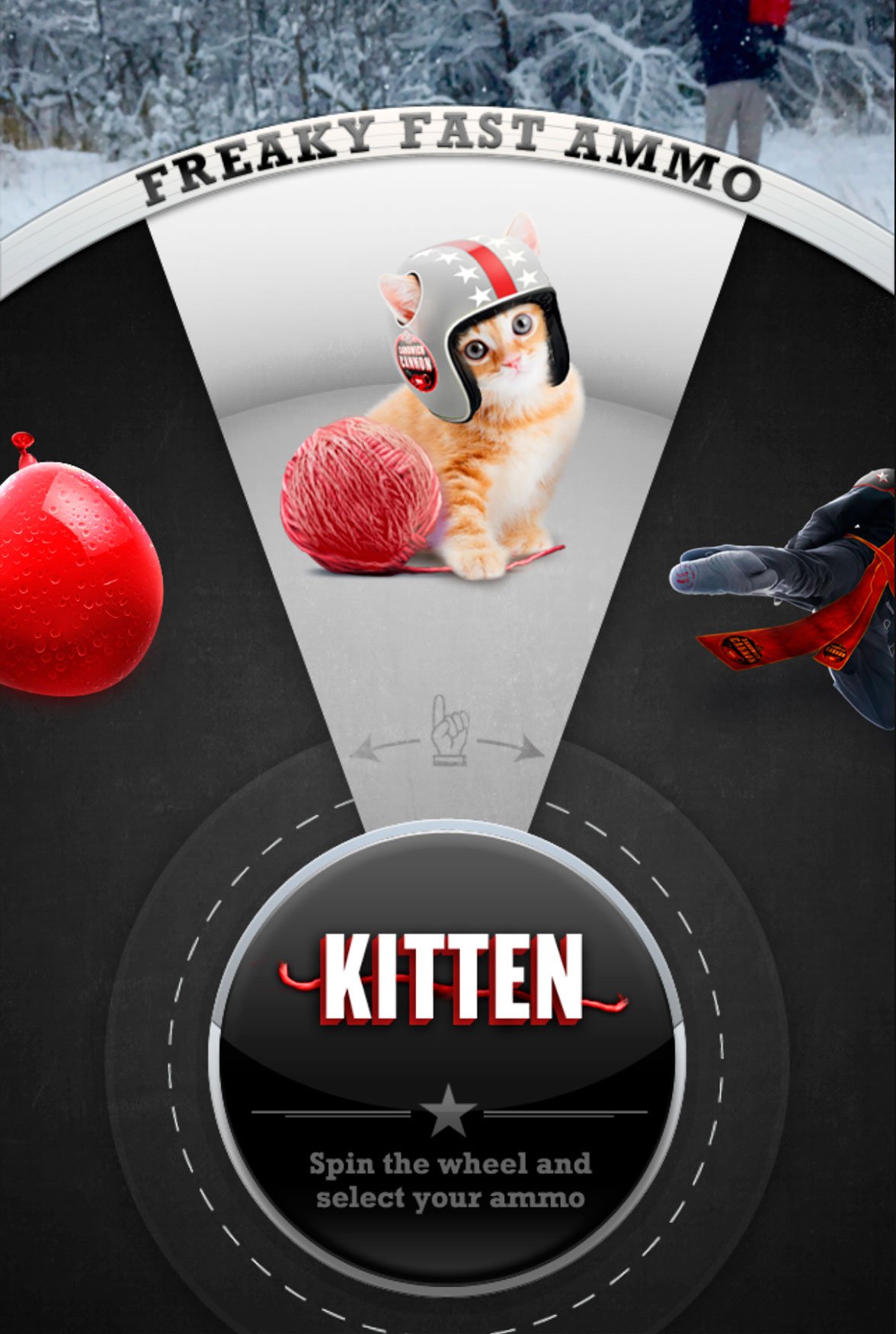 Freaky Fast Ammo: the wheel stopped on Kitten